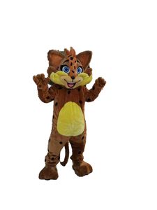 Germain le lynx mascotte costume fantaisie tenue dessin animé carnaval de noël carnaval fête extérieur tenue extérieure