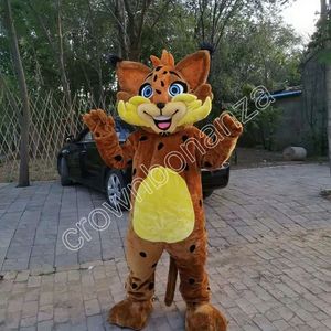 Germain le lynx mascotte kostuums cartoon carnaval unisex volwassenen outfit verjaardagsfeestje Halloween kerstbuiten outfitpak