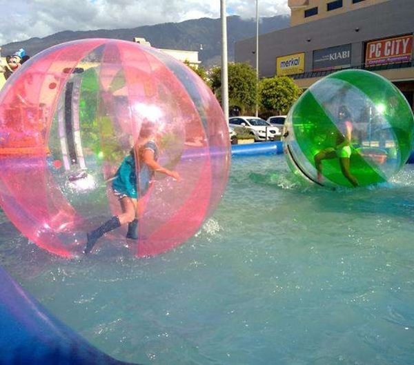 Livraison gratuite marque allemande fermeture éclair 2 m boule d'eau gonflable boule de marche de l'eau