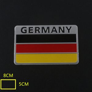 Etiqueta engomada de aluminio del emblema de la bandera de Alemania del maletero del coche alemán SUV calcomanía 2798