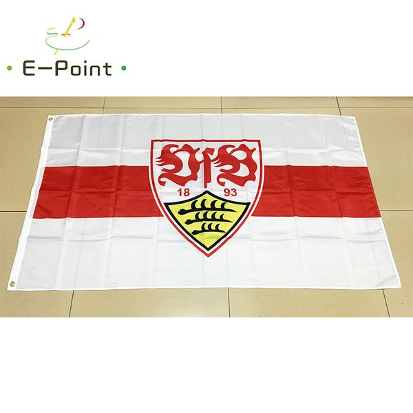 Allemagne Deutschland VfB Stuttgart FC 3 * 5ft (90cm * 150cm) Drapeau en polyester Décoration de bannière volant maison drapeau de jardin Cadeaux de fête