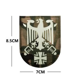 Duitse Eagle Shield Morale Badge DSG9 Vlag Borduurde stof Badge Tactische vlekken Borduurwerk Sewegen Militaire patches Kleding