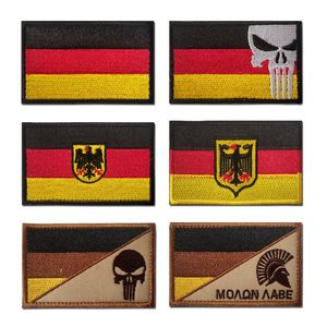 Patches de broderie de drapeau allemand Patches de Deutsche Flag Stickers Skull and Crossbones Spartian Badge Badge Bag ACCESSOIRES