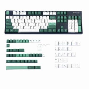 Alemán Francés Italiano España Reino Unido ISO Botanical Dye Sub Keycaps Thick PBT Cherry Profile Keycap set para teclado QWERTZ AZERTY MX HKD230808