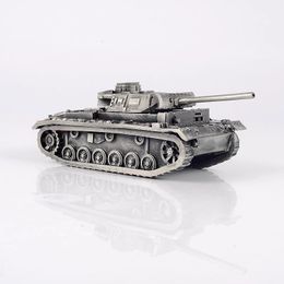 Tanque alemán No. 3 L, modelo totalmente acabado en metal, decoración para el hogar y el coche