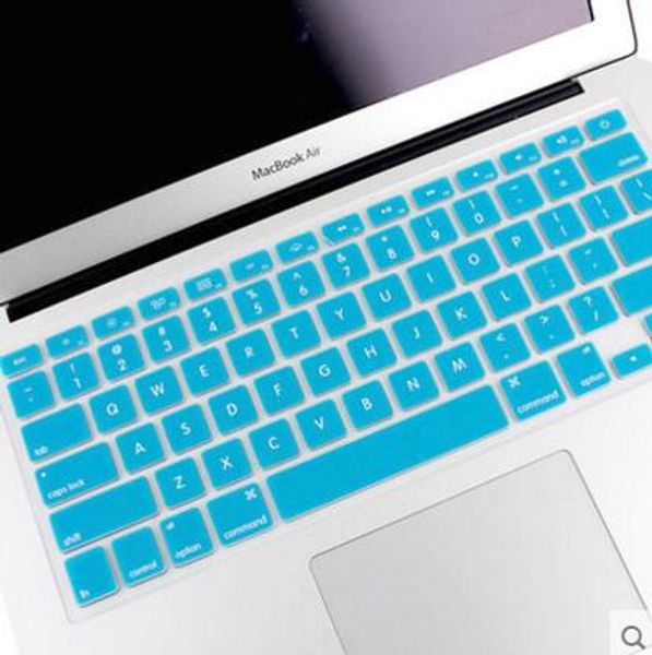 Alemania Rusia Árabe Árabe Española Impermeable Cubierta de teclado Clear Silicone Jubo para MacBook Pro Air 13 15 17 pulgadas US EE Versión de EE