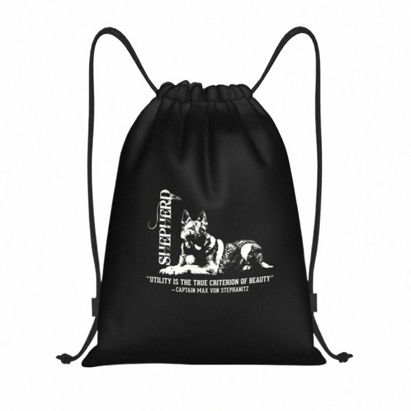 Berger allemand utilitaire cordon sac à dos femmes hommes gym sport sac à dos portable mignon chiot chien boutique sac sac o4EQ #