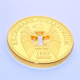 Duitsland 1889 WW II Duitse Reichsbank Direktorium Hollow Cross Eagle Souvenirs Munten Collectibles Met Coin Gift Capsule Box