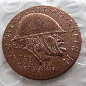 Pièce commémorative allemande 1920, médaille de la honte noire, copie Rare en cuivre 100%, pièce 2423