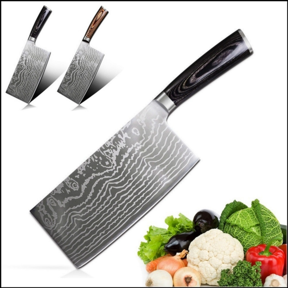 Germany 4116 Stainless Steel Knife Kitchen Butcher Knife Cleaver Knife Chef's Knives with Pakka Wood Handle