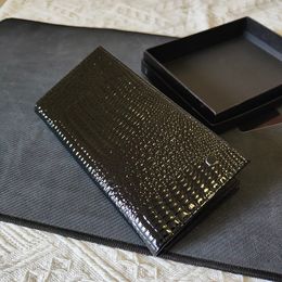 Duitsland Designer Long Wallet Credit Cardholder Luxury Mens Wallet Messenger Bag High-End Leather Portfolio Check Storage Bag Suit Wallets Portem met doos