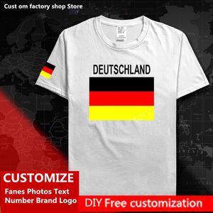 Allemagne Deutschland coton t-shirt personnalisé Jersey Fans bricolage nom numéro marque haute rue mode Hip Hop lâche décontracté t-shirt 220616