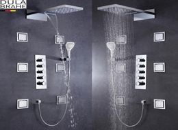 Allemagne Dulabrahe Waterfall and Rain Bathroom Down Robinet Thermostatic Mixer Set Bath Down Soupape de douche Pays de douche 4390429