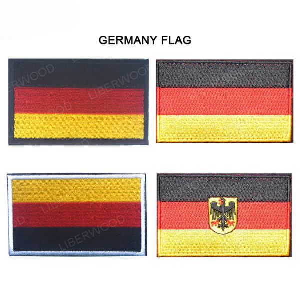 Flag allemand Broidered Military Patch Emblème allemand Eagle Tactical Tactical Patch épaule Applique avec boucle de crochet