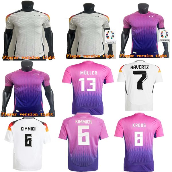 Alemania Hummels Gnabry Classic World Cup Jerseys Kit de la Copa Europea 24 25 Kroos Werner Draxler Reus Muller Gotze Men Football Kits Versión en casa en casa