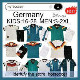 Duitsland retro man en kindervoetbaltrui thuis weg Klinsmann Matthias voetbaloverhemden Kalkbrenner Littbarski Ballack 82 88 92 92 96 96 98 02 2004 2010 14 88 98 94 HOTSOCCER