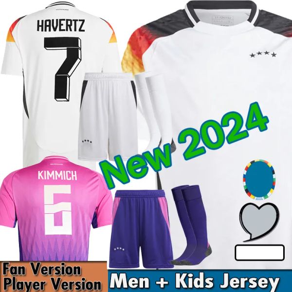 Allemagne Jerseys de football 2024 Coupe européenne Hummels Kroos Gnabry Werner Draxler Reus Muller Gotze Kit Fans Kit Fans Player Version Football Shirt