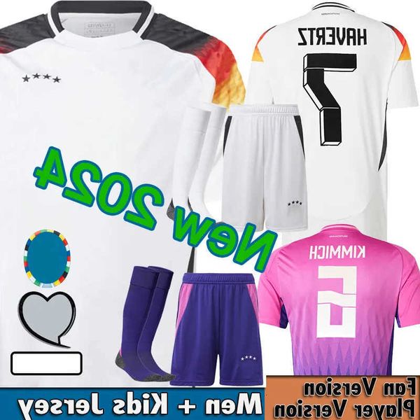 Jerseys de fútbol de Alemania 2024 Copa de Europa Hummels Kroos Gnabry Xerner Draxler Reus Muller Gotze Gotze Men and Kids Kit Fans Versión de la camisa de fútbol de fútbol Uniforme