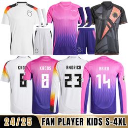 Duitsland voetbaltruien European Cup Home Away Hummels Kroos Gnabry Werner Draxler Reus 24 25 Muller Gotze Football Shirt Men Kids Kit Fans Player -versie
