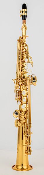 Allemagne ST 90 Saxophone Soprano droit en laiton Bb B Saxophone plat Instrument à vent en bois coquille naturelle clé motif sculpté 01