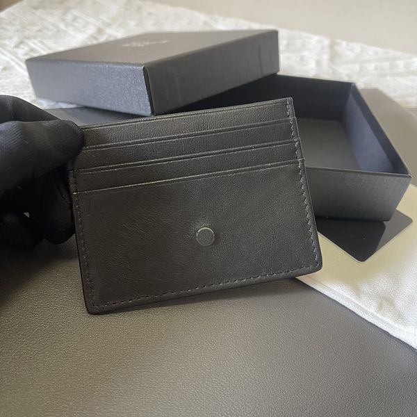 Taskers de crédito de estilo Alemania Billetera de diseño para hombres Mini Mini Tarjeta de color pura Tarra de color Pure Tarjetas de doble cara billeteras con caja