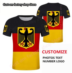 Allemagne T-shirt gratuit Numéro de nom de bricolage personnalisé Deu t-shirt Nation Flag de Country allemand Bundesrepublik College Print P O Clothes 220616