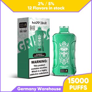 Allemagne Entrepôt 15000 16000 20000puff Meilleur Vape Pod jetable Écran LED Recharegeable E Cigarette