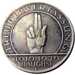 Allemagne république de weimar 1929E 5 reichsmark argent copie pièce en laiton artisanat ornements décoration de la maison accessoires 222l