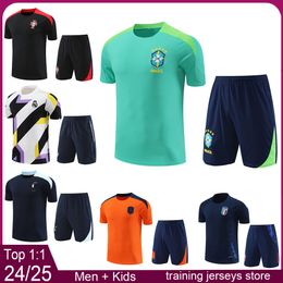 Brasil Portugals Men Jersey Jersey French Kids Football Kits 2024 Méxicos Países Bajos Camisa de entrenamiento Real Madrid 23 24 25 italys Kit de camisetas de fútbol argentina