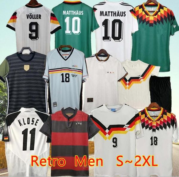 Alemania camisetas de fútbol vintage 1990 1992 GOTZE KLOSE 1994 1998 1988 Retro Littbarski BALLACK KLINSMANN Matthias 1996 2004 MatthAus HAssler Bierhoff KLOSE camisa