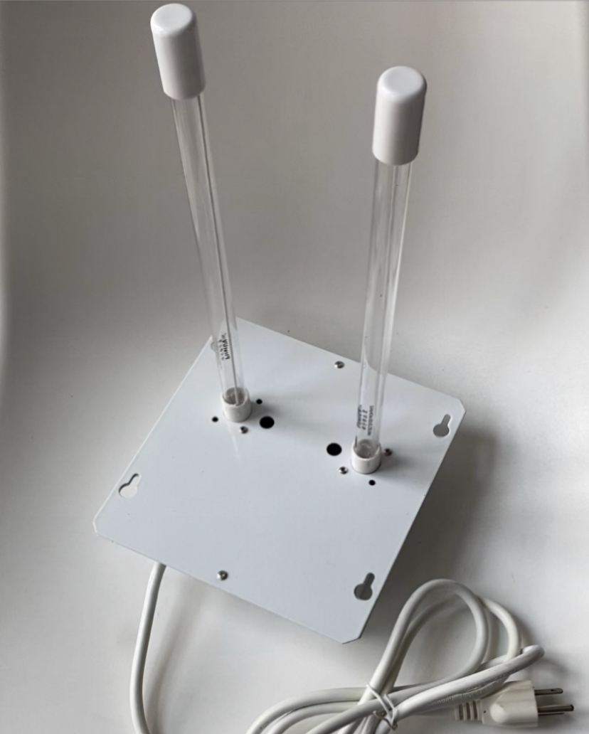 Sistema di luce ultravioletta germicida per sistemi di riscaldamento e raffreddamento 2 * 18 W In polvere purificatori d'aria uv lunghezza bulbo 357 mm