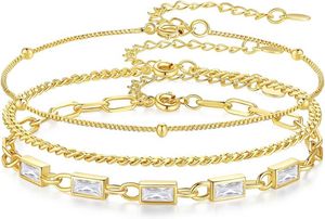 Gextyde gouden geboortesteen armband voor vrouwen en meisjes 3 -piece1 8kg Oldp latel ayeredB racelets ETW Omensc Harm Hainb raceletv alentinesd ayj ewelryg iftf orw ifeg ir