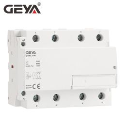 GEYA GYHC 4POLE 100A Contacteur modulaire 4NO 2NO2NC 3NO1NC 220V 110V 24V Contacteur de ménage automatique 100a Din Rail Type
