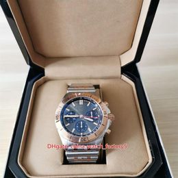 GF Factory Super Qualité Montres Hommes 42mm Chronomat B01 42 18k Or Rose Saphir Chronographe ETA 7750 Mouvement Mécanique Automa249U