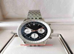 GF Maker Mens Watch Super Quality 43mm Navitimer BB01 B01 Black Dial Chronograph Working Workes CAL01 7750 BEWEGING MECHANISCH A5306903