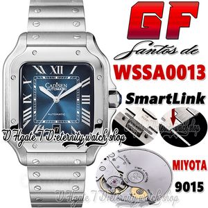 GF V3 gf0013 Montre Homme Japon Miyota 9015 Mécanique Automatique Cadran Bleu Marqueurs Romains Commutation Rapide Bracelet En Acier Inoxydable 2022 Super Edition Montres Éternité