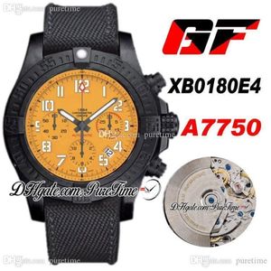 GF XB0180E4 ETA A7750 Automatische chronograaf Volcano Speciale polymeerheren Watch PVD Geel Die Nylon Leather PTBL Super Edition PU238O