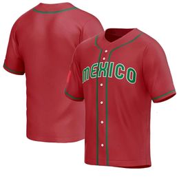 GFBN Men's Polos New Baseball Jersey Mexico 7 Urias 56 Arozarena 34 Couse de couture de haute qualité Jerseys pas cher Sports Outdoor Red Monde