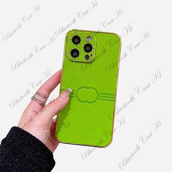 Étuis de téléphone en silicone de concepteur GG pour iPhone 15 Pro Max 14Plus 13pro 12mini 8plus 13 12 11 XS XR Étui en cuir de luxe Femmes Lettres Couverture Shell Étui de téléphone de créateur de mode