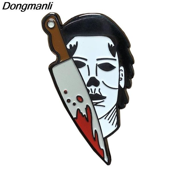 Pins GG GG, Broches DZ777 Halloween Horror Movie Collection Figurs Enamel Pin Bolsos Bolsas Ropa de solapa para hombres Joyería