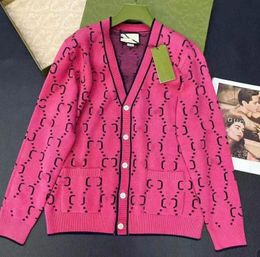 Ggity Suéter Diseñador Moda Cárdigan para Mujer Cálido Suéter De Punto Chaqueta De Lujo Bolsillo Bordado Abrigo para Mujer Temperamento Informal Desplazamientos De Moda