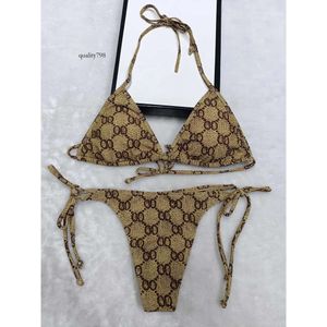 Gglies Bikinis Mujer de verano Trajes de baño Diseñador atractivo Mujeres gclies gu Cartas de moda Imprimir Traje de baño Trajes de baño de alta calidad para dama S-XL