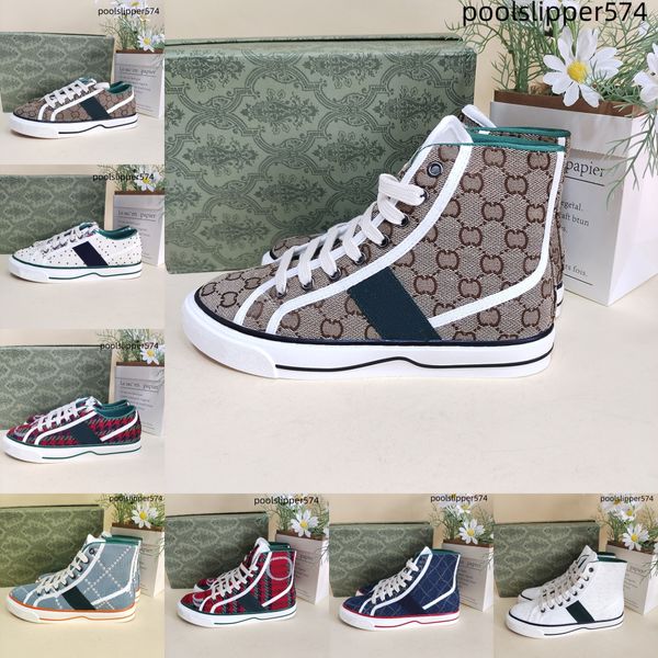 Gglies Designers Tennis 1977 Sneaker ling chaussures toile luxurys chaussures beige bleu tennis lavé 1977 femmes chaussures ace caoutchouc semelle brodée vintage occasionnelle Sneake