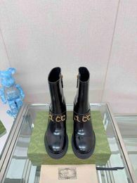 Ggshoes bottes de femmes noires gussie avec bottes à glissière en cuir de mode de qualité supérieure GUXCI Bottes de haute qualité