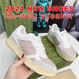 GGSHOES Sneakers Alta máxima 2024 Nuevo estilo Reweb Designer Sneakers Mujeres Men Running Zapatos Guxci Gussie Rayas Letras estampadas de goma al aire libre Plataforma