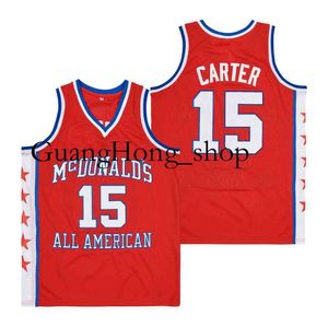 GH 15 Vince Carter MCDONALDS All American basketbalshirt rood maat S-XXL