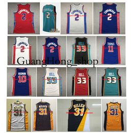 GH 2022-23 Edición clásica 2 Cade Cunningham Basketball Jersey Piston 33 Grant Hill Isiah 11 Thomas Dennis 10 Rodman Reggie 31 Miller Rojo Azul