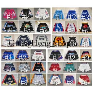 GH Cheap Men Team Basketball Shorts College Short met Pocket Zipper Hip Pop Sport Wear Pant Sweatpants All Starss North Carolina Hoyas Michiagn Rare