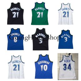 GH Kevin Garnett Timberwoe basketbalshirt Minnesotas Latrell Sprewell Stephen Marbury JR Isaiah Rider Wally Szczerbiak Mitch en Ness