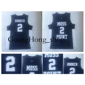 GH Topkwaliteit 2 Devin Booker Moss Point High School Jersey College Basketball Jerseys Blue Ed Sports Shirt Zeldzaam